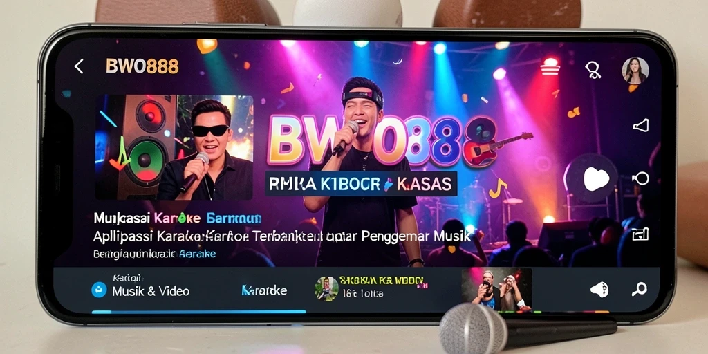 Tampilan antarmuka BWO888 yang user-friendly untuk karaoke.