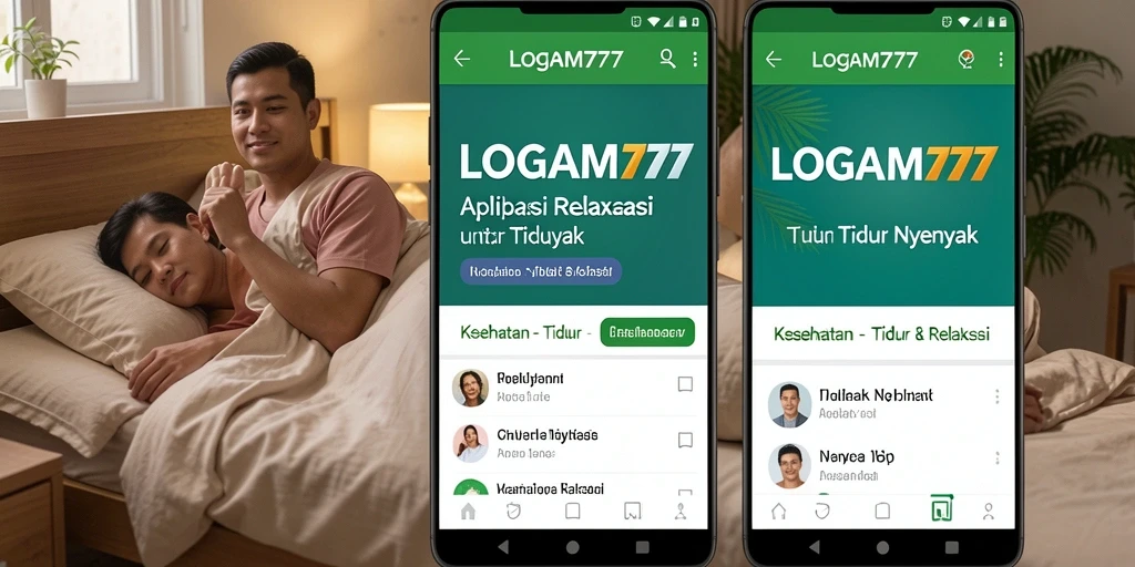 Antarmuka sederhana dan menenangkan dari LOGAM777 untuk tidur lebih baik.