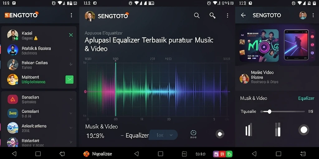 Antarmuka pengguna SENGTOTO yang modern dan fungsional untuk Equalizer.