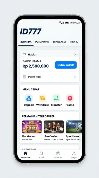 Tampilan link alternatif id777