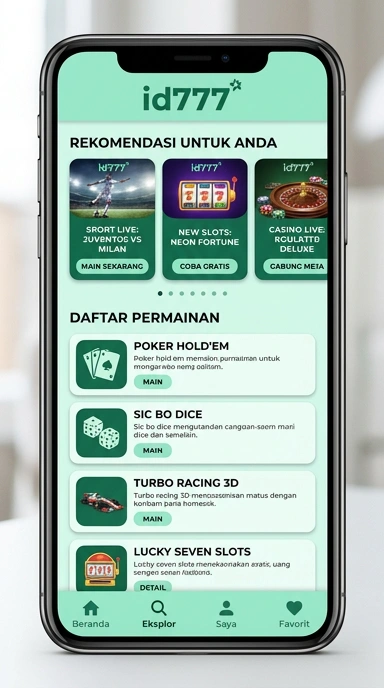 Tampilan katalog aplikasi id777